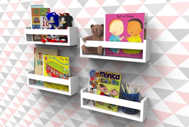 Prateleiras para Livros Infantis Montessoriana 40cm 4 Peças - Eita! casa perfeita Menor preço em Prateleiras para Livros Infantis Montessoriana 40cm 4 Peças - Eita! casa perfeita