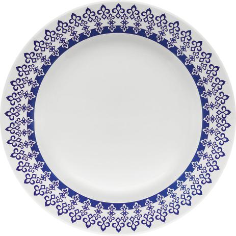 Prato de Porcelana Decorado Raso Donna Grécia Biona Oxford - 24 Cm Menor preço em Prato de Porcelana Decorado Raso Donna Grécia Biona Oxford - 24 Cm