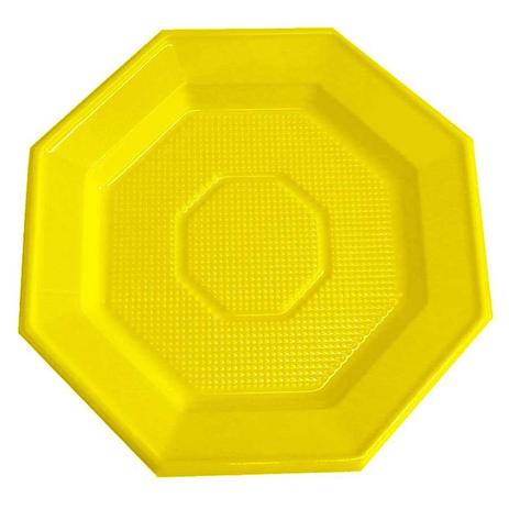 Prato Descartável Oitavado 16cm Amarelo 10Un. - Aluá festas Menor preço em Prato Descartável Oitavado 16cm Amarelo 10Un. - Aluá festas