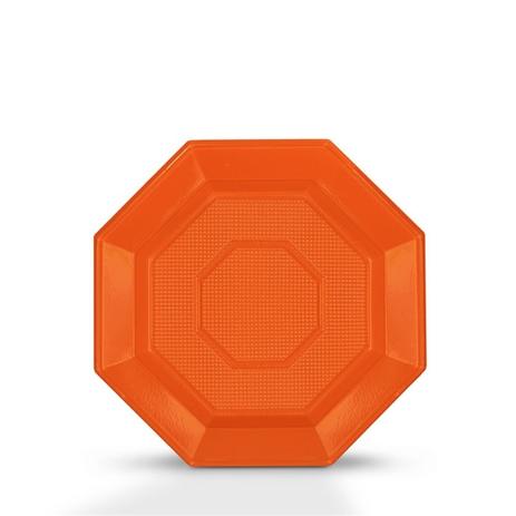 Prato Descartável Oitavado Laranja 16 cm 10 unidades - Kaixote Menor preço em Prato Descartável Oitavado Laranja 16 cm 10 unidades - Kaixote
