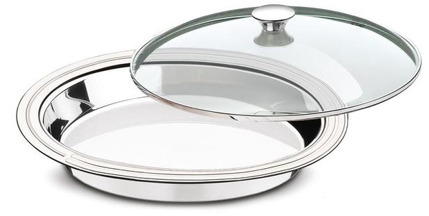 Prato Fundo Aço Inox Com Tampa De Vidro Ø 39cm Tramontina 61528/394 - Tramontina farroupilha Menor preço em Prato Fundo Aço Inox Com Tampa De Vidro Ø 39cm Tramontina 61528/394 - Tramontina farroupilha