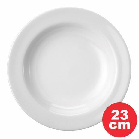 Prato Fundo Porcelana Branca 23cm Linha Cilíndrica. Pode ser usado em microondas e Lava-Louça - Schmidt Menor preço em Prato Fundo Porcelana Branca 23cm Linha Cilíndrica. Pode ser usado em microondas e Lava-Louça - Schmidt