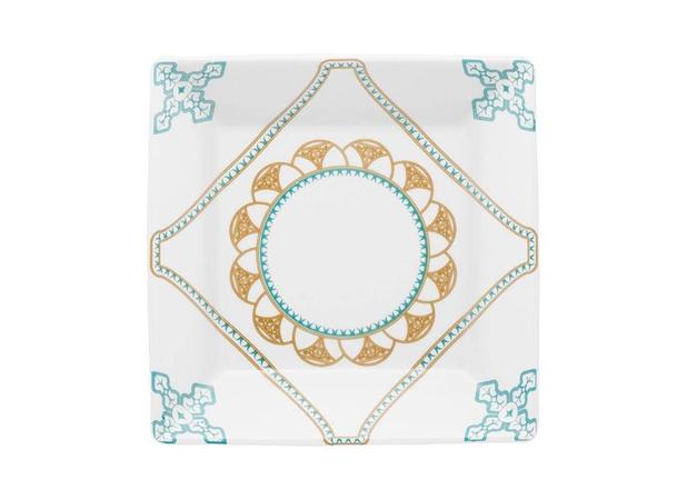 Prato Fundo Porcelana Quadrado 21 cm Quartier Domo Oxford - OXF 499 Menor preço em Prato Fundo Porcelana Quadrado 21 cm Quartier Domo Oxford - OXF 499