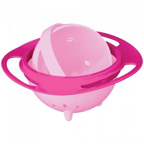 Prato Giratório Não Derrama Comida Mágico 360 Graus Infantil Rosa - Alcateia Menor preço em Prato Giratório Não Derrama Comida Mágico 360 Graus Infantil Rosa - Alcateia