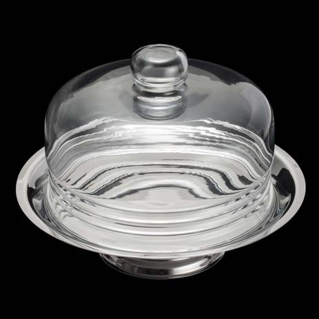 Prato P/Queijo C/Pé De Prata E Tampa De Vidro Elegance 23Cm - F9-82101 - Wolff Menor preço em Prato P/Queijo C/Pé De Prata E Tampa De Vidro Elegance 23Cm - F9-82101 - Wolff
