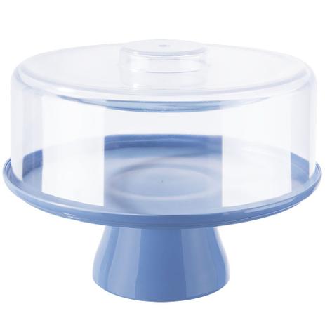 Prato para Bolo Coza Boleira Cake com Cúpula 25cm Azul Menor preço em Prato para Bolo Coza Boleira Cake com Cúpula 25cm Azul