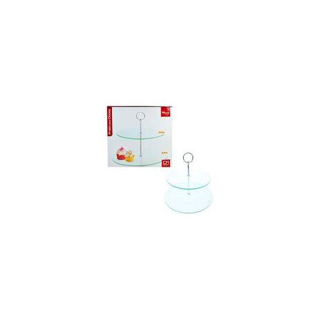 Prato para doces suporte duplo porta bolo cupcake salgado boleira de vidro com 2 andares - Gimp Menor preço em Prato para doces suporte duplo porta bolo cupcake salgado boleira de vidro com 2 andares - Gimp