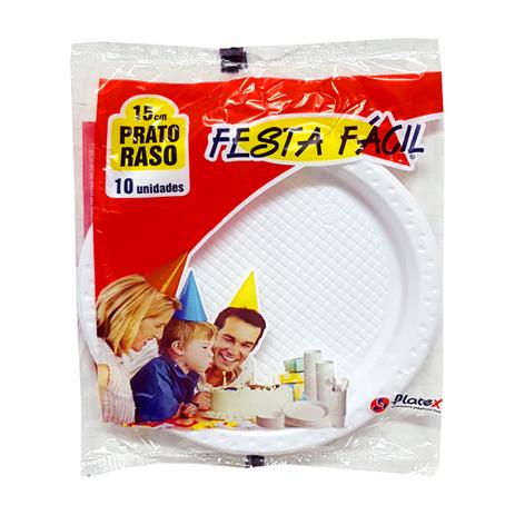 Prato Plástico 15cm Sobremesa Branco c/10 - Festa Fácil Menor preço em Prato Plástico 15cm Sobremesa Branco c/10 - Festa Fácil