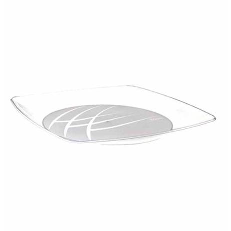 Prato plastico 21cm cristal quad 8526 / 10un / prafesta Menor preço em Prato plastico 21cm cristal quad 8526 / 10un / prafesta