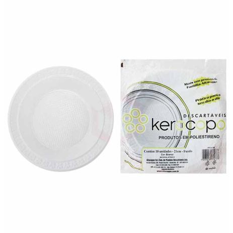 Prato plastico 21cm fundo / 10un / kerocopo Menor preço em Prato plastico 21cm fundo / 10un / kerocopo
