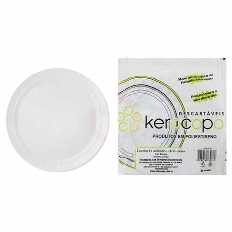 Prato plastico 21cm raso / 10un / kerocopo Menor preço em Prato plastico 21cm raso / 10un / kerocopo