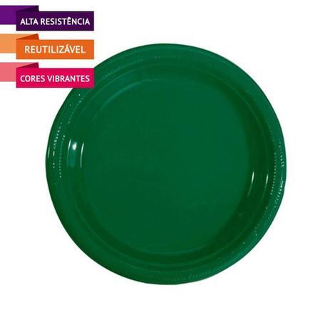 Prato Plástico Happy Line Verde Escuro 18cm c/ 10 unidades - Silverplastic é boa?