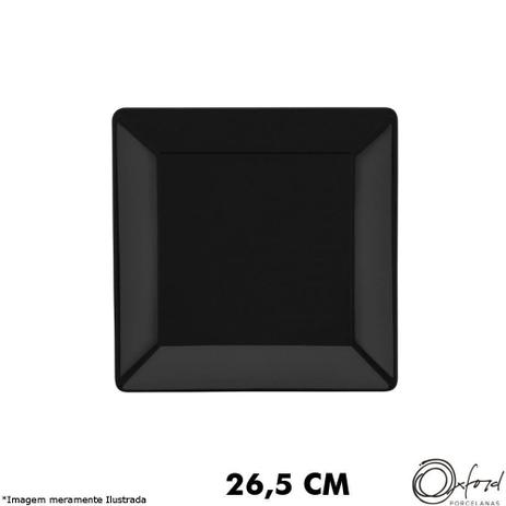 Prato Porcelana Raso Quartier Black - Oxford Menor preço em Prato Porcelana Raso Quartier Black - Oxford