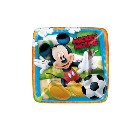 Prato Quadrado 18cm Mickey 8 Unidades - Aluá festas Menor preço em Prato Quadrado 18cm Mickey 8 Unidades - Aluá festas
