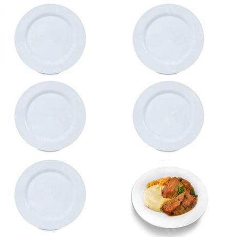 Prato Raso 6 Unidades em Melamina / Plastico com 28 Cm Branco Utilgoods Menor preço em Prato Raso 6 Unidades em Melamina / Plastico com 28 Cm Branco Utilgoods