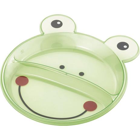 Prato Raso com Divisória Funny Meal Multikids Sapo Verde Menor preço em Prato Raso com Divisória Funny Meal Multikids Sapo Verde