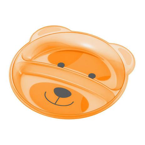 Prato Raso Com Divisória - Ursinho - Multikids Menor preço em Prato Raso Com Divisória - Ursinho - Multikids