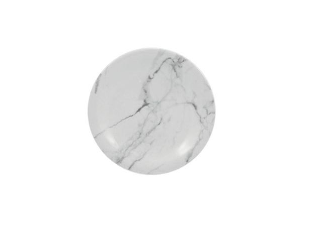 Prato Sobremesa Porcelana 19 cm Mármore Cinza Schmidt - SCH 073 Menor preço em Prato Sobremesa Porcelana 19 cm Mármore Cinza Schmidt - SCH 073