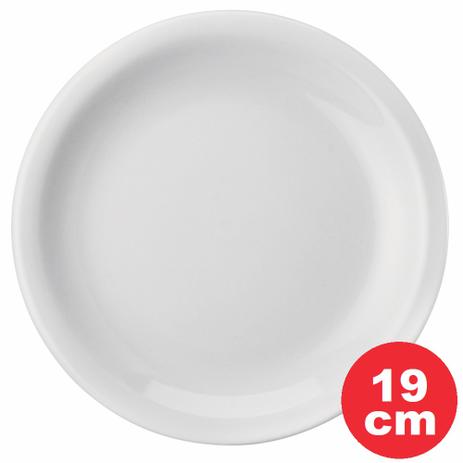 Menor preço em Prato Sobremesa Porcelana Branca 19cm Linha Protel. Pode ser usado em microondas e Lava-Louça - Schmidt