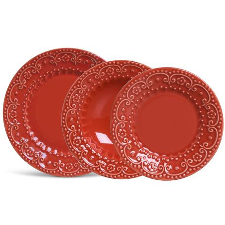 Pratos Porto Brasil Esparta Vermelho Rasos Fundos e de Sobremesa 6 unidades cada Menor preço em Pratos Porto Brasil Esparta Vermelho Rasos Fundos e de Sobremesa 6 unidades cada