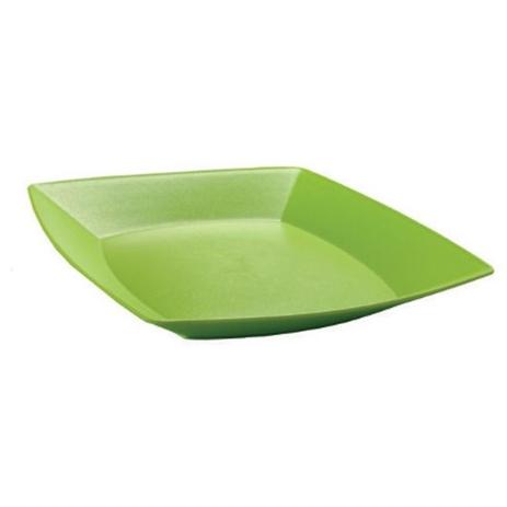 Pratos quadrados para refeição verde limão - pacote com 10 unidades. - Tato Menor preço em Pratos quadrados para refeição verde limão - pacote com 10 unidades. - Tato