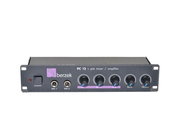 Pré amplificador + mixer integrado para 12V modelo PC12 - BERZEK Menor preço em Pré amplificador + mixer integrado para 12V modelo PC12 - BERZEK