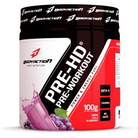 Pre-hd uva blueberry 100g - bodyaction pre-treino - Body action Menor preço em Pre-hd uva blueberry 100g - bodyaction pre-treino - Body action