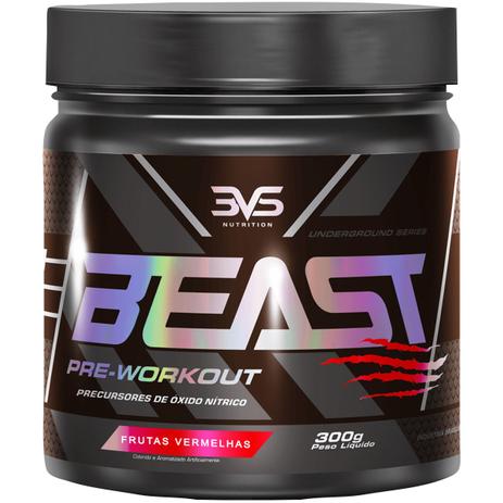 Pré-treino beast (300g) sabor frutas vermelhas - 3vs nutrition Menor preço em Pré-treino beast (300g) sabor frutas vermelhas - 3vs nutrition