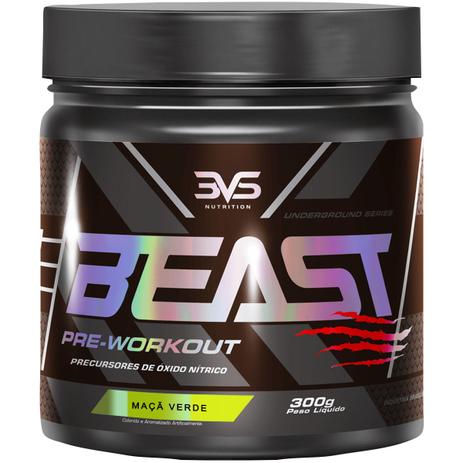 Pré-treino beast (300g) sabor maçã verde - 3vs nutrition Menor preço em Pré-treino beast (300g) sabor maçã verde - 3vs nutrition