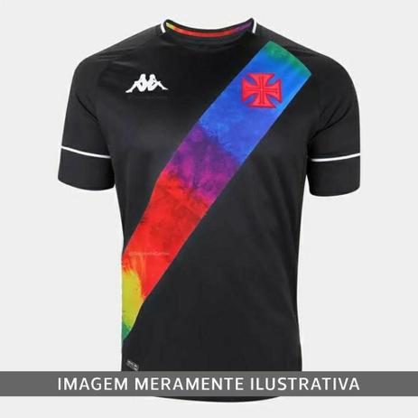 Pré-Venda Camisa Vasco LGBT 21/22 s/nº Torcedor Kappa Masculina Menor preço em Pré-Venda Camisa Vasco LGBT 21/22 s/nº Torcedor Kappa Masculina