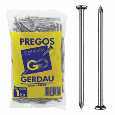 Prego 15x15 Gerdau C/cabeÇa - 1.1/4x13 Menor preço em Prego 15x15 Gerdau C/cabeÇa - 1.1/4x13