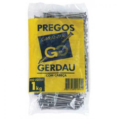 Prego 18x24 Gerdau Com CabeÇa -2.1/4x10 Menor preço em Prego 18x24 Gerdau Com CabeÇa -2.1/4x10