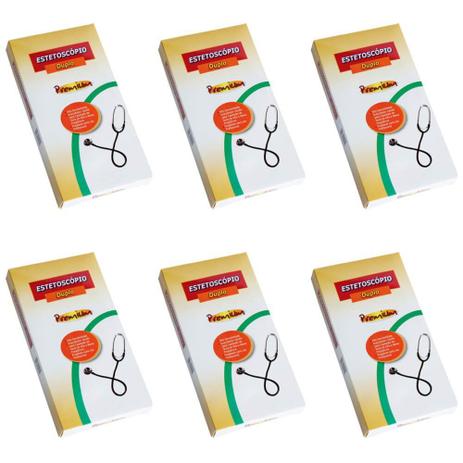 Premium Estetoscópio Duplo (Kit C/06) Menor preço em Premium Estetoscópio Duplo (Kit C/06)