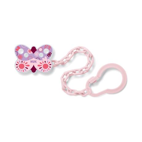 Prendedor de chupeta nuk borboleta - rosa Menor preço em Prendedor de chupeta nuk borboleta - rosa