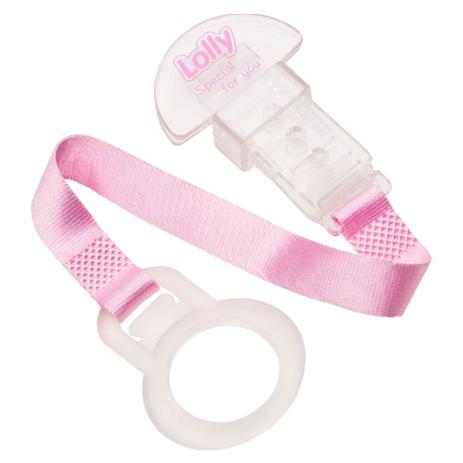 Menor preço em Prendedor de Chupeta Rosa - Lolly
