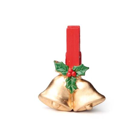 Prendedor Sino Dourado Natal 6 Pçs 4Cm Vermelha - Cromus Menor preço em Prendedor Sino Dourado Natal 6 Pçs 4Cm Vermelha - Cromus