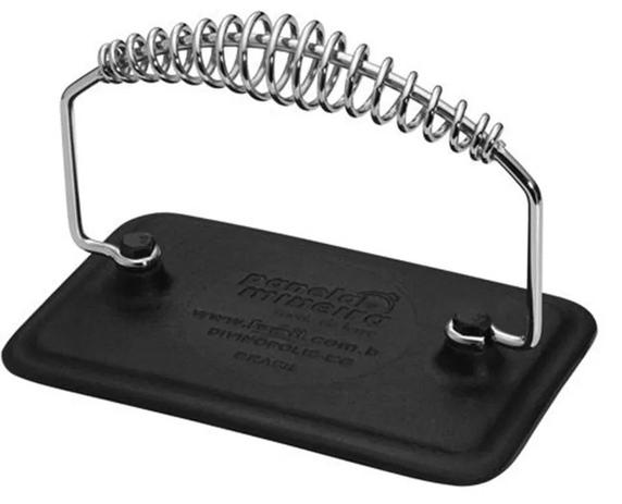 Prensador de Carnes Ferro Fundido Retangular Alça Espiral Panela Mineira 18x11cm 1KG Menor preço em Prensador de Carnes Ferro Fundido Retangular Alça Espiral Panela Mineira 18x11cm 1KG