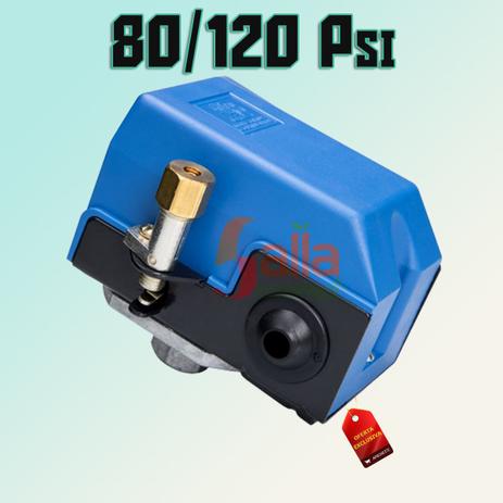 Pressostato p/ Compressor Ar e Água MarGirius 80/120Psi Menor preço em Pressostato p/ Compressor Ar e Água MarGirius 80/120Psi