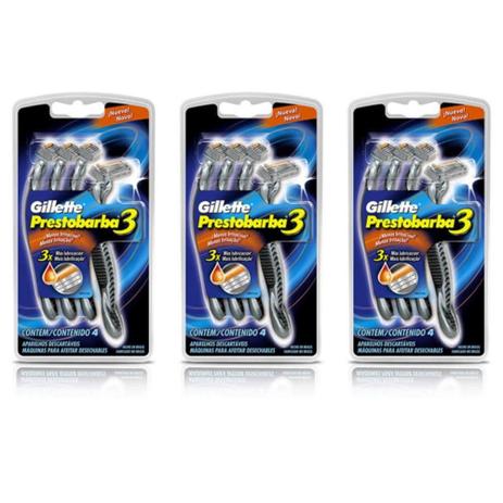 Prestobarba Aparelho Prestobarba 3 Masculino SM C/4 (Kit C/03) Menor preço em Prestobarba Aparelho Prestobarba 3 Masculino SM C/4 (Kit C/03)