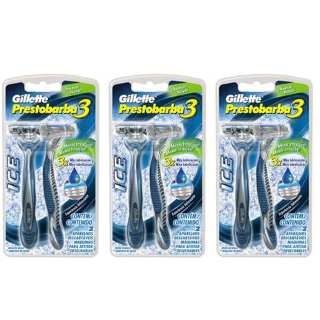 Prestobarba Ice Aparelho Prestobarba 3 Masculino SM C/2 (Kit C/03) Menor preço em Prestobarba Ice Aparelho Prestobarba 3 Masculino SM C/2 (Kit C/03)