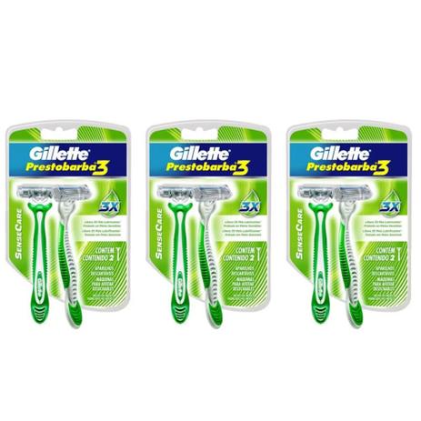 Prestobarba Presto 3 Sense Care SM Aparelho Barbear C/2 (Kit C/03) Menor preço em Prestobarba Presto 3 Sense Care SM Aparelho Barbear C/2 (Kit C/03)