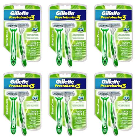 Prestobarba Presto 3 Sense Care SM Aparelho Barbear C/2 (Kit C/06) Menor preço em Prestobarba Presto 3 Sense Care SM Aparelho Barbear C/2 (Kit C/06)