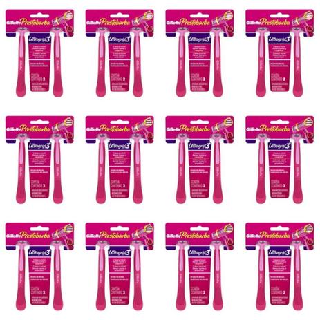 Prestobarba UltraGripe3 Aparelho Prestobarba Feminino C/2 (Kit C/12) Menor preço em Prestobarba UltraGripe3 Aparelho Prestobarba Feminino C/2 (Kit C/12)