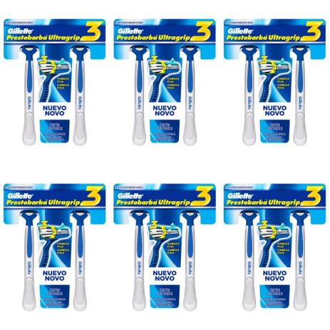 Prestobarba UltraGripe3 Aparelho Prestobarba Masculino C/2 (Kit C/06) Menor preço em Prestobarba UltraGripe3 Aparelho Prestobarba Masculino C/2 (Kit C/06)