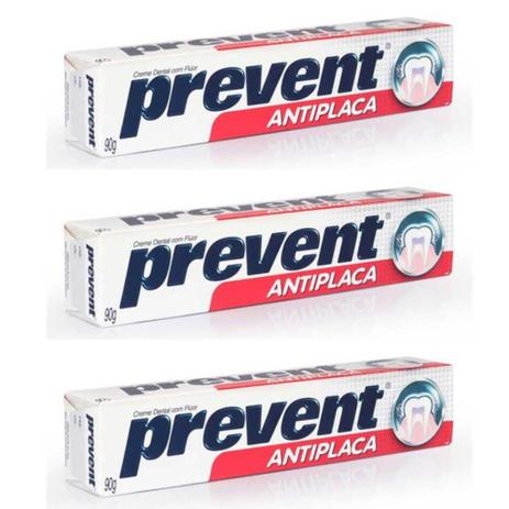 Prevent Anti Placa Creme Dental 90g (Kit C/03) Menor preço em Prevent Anti Placa Creme Dental 90g (Kit C/03)
