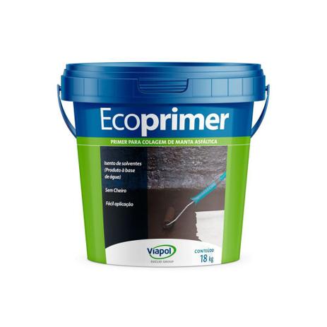 Primer para Manta Asfáltica Ecoprimer Marrom 18 Litros - Viapol Menor preço em Primer para Manta Asfáltica Ecoprimer Marrom 18 Litros - Viapol