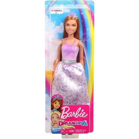 princesa de vestido roxo