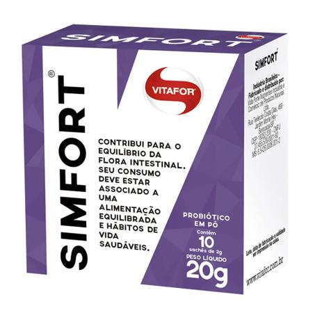 Probióticos Simfort - Vitafor - 10 Sachês de 2g Menor preço em Probióticos Simfort - Vitafor - 10 Sachês de 2g