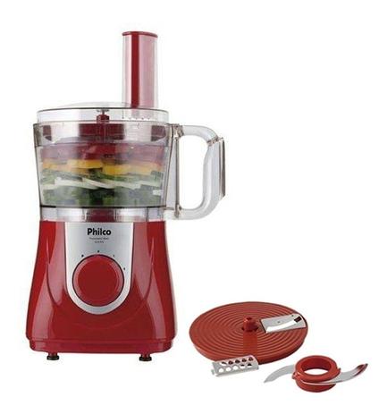 Processador de Alimentos Philco Maxxi 1,2 Litros 800w Vermelho 110v Menor preço em Processador de Alimentos Philco Maxxi 1,2 Litros 800w Vermelho 110v