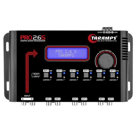 Processador de Áudio Digital Taramps PRO 2.6S Menor preço em Processador de Áudio Digital Taramps PRO 2.6S
